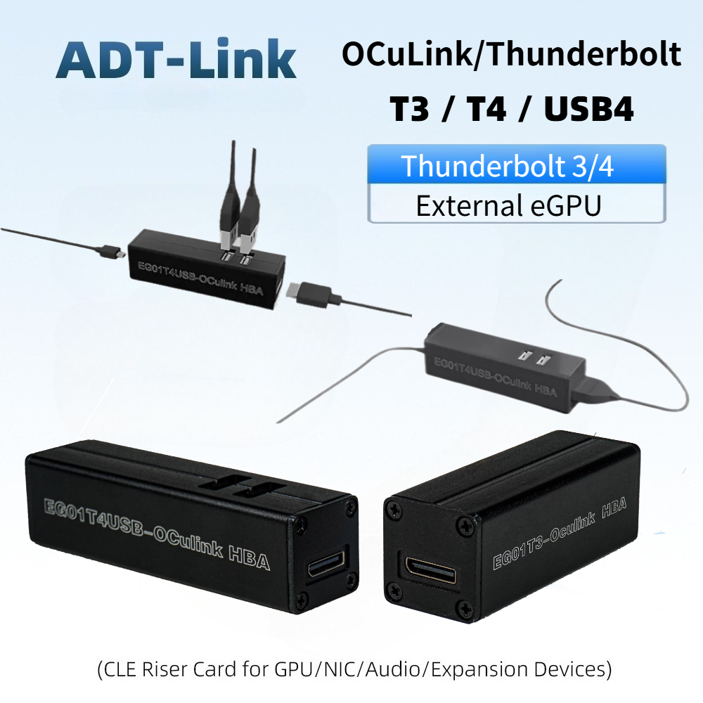 Oculink Egpu Dock Graphics Card - อะแดปเตอร์ T3 / T4 OCuLink Thunderbolt