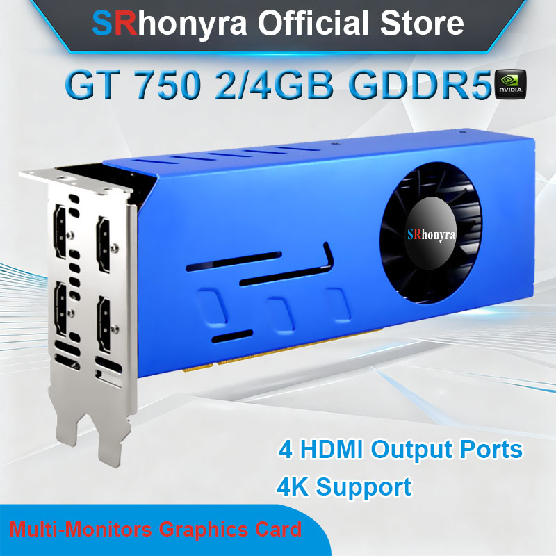 การ์ดจอ SRhonyra GeForce GTX16 - 4 Hdmi Multi Monitor Video Card 4K บทวิจารณ์และราคา
