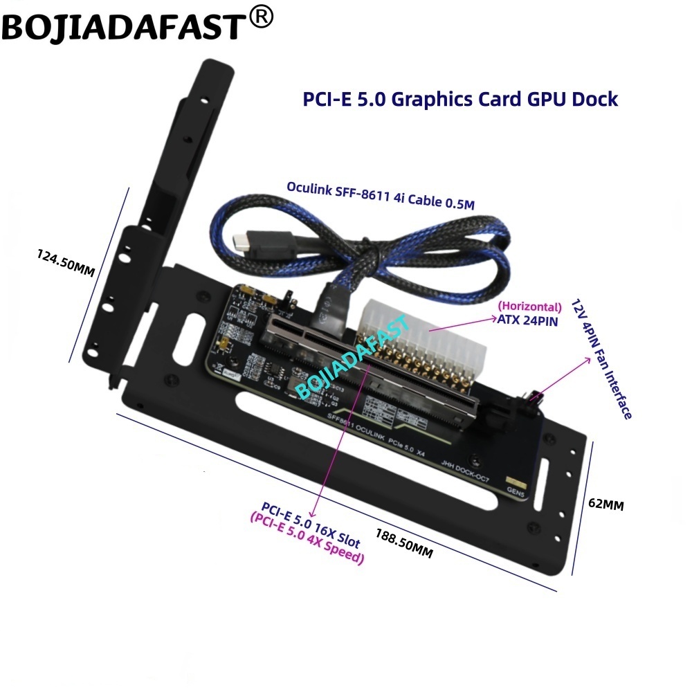 การ์ดจอภายนอก PCI-E 5.0 X4 OCu - Oculink Egpu Dock Graphics Card บทวิจารณ์และราคา